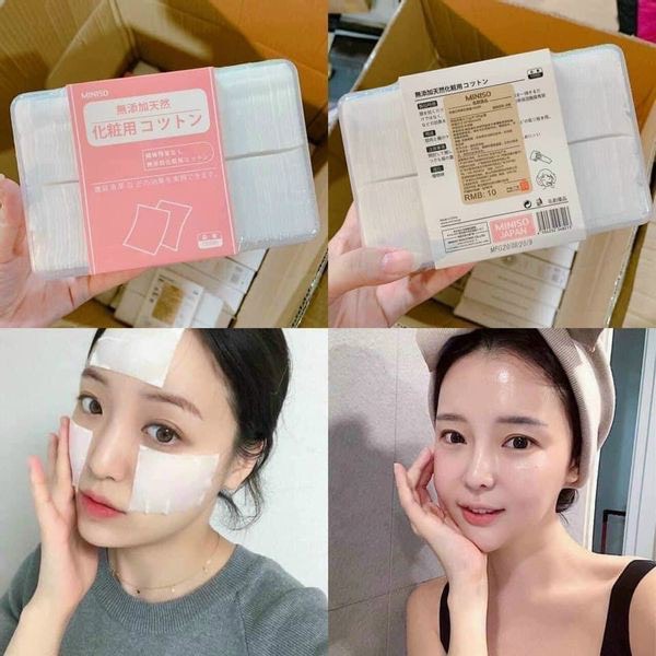 Bông Tẩy Trang Miniso Nhật 1000 miếng