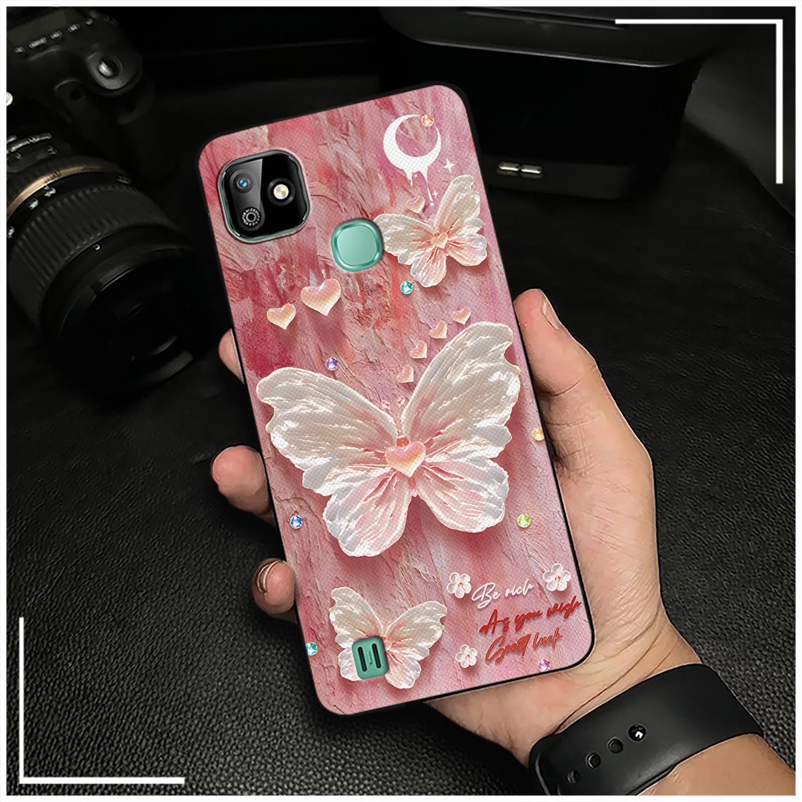 TPU%20Protective%20Phone%20Case%20For%20infinix%20X612/Smart%20HD%202021%20Back%20Cover%20Oil%20Painting%20flower%20Waterproof%20Cute%20Phone%20Pouch%20-%20Image%203