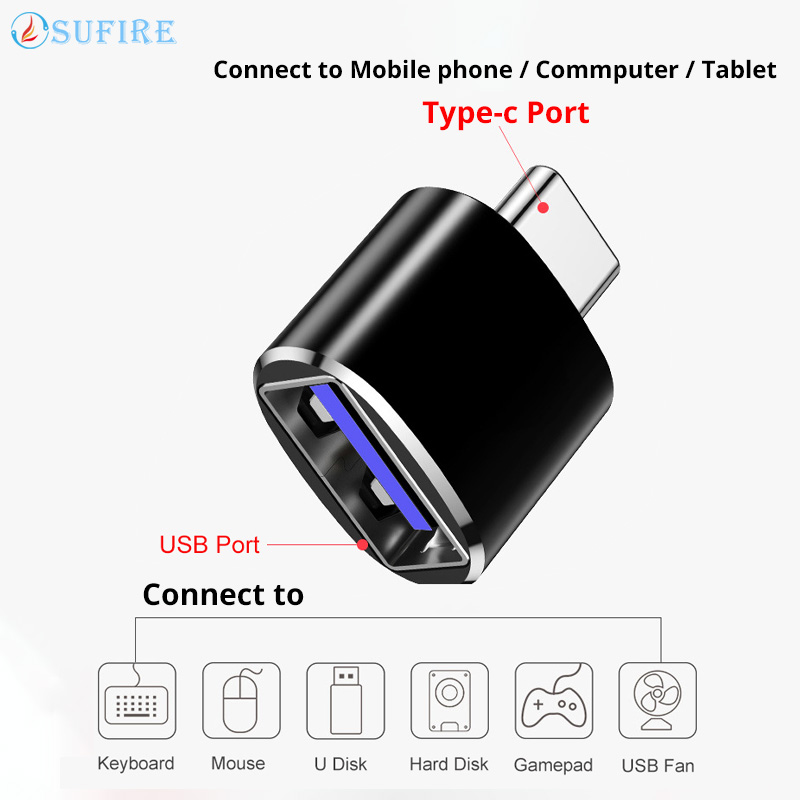 Bộ Chuyển Đổi OTG Type C Sang USB 3.0 Cáp OTG Type-C USB 3.0 Bộ Chuyển Đổi USB Type C Bộ Chuyển Đổi Bộ Chuyển Đổi Type-C Male Sang USB 3.0 Female Bộ Chuyển Đổi OTG Cho Xiaomi Huawei Samsung Máy Tính Xách Tay Macbook
