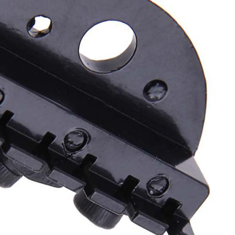 1 Set 6 String Saddle Headless Guitar Bridge Tailpiece Black for Electric Guitar Parts Replacement