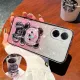 New Phone case Xiaomi Redmi A5 Back cover with Gradient 3D Bear Folding Stand Bracket Luxury Slim 6D Plating Glitter Girls for Redmi A5 case. 