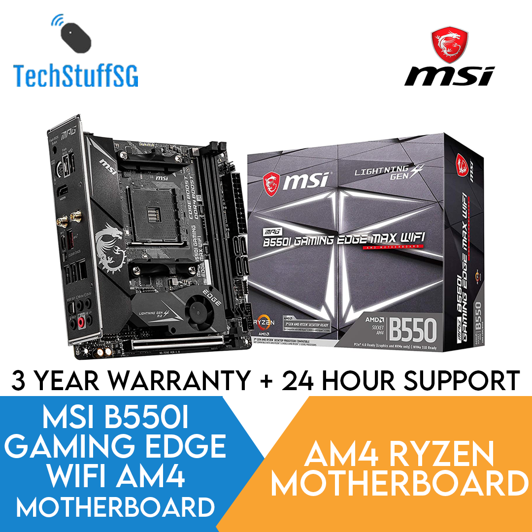 MSI MPG B550I GAMING EDGE WiFI Mini ITX AM4 AMD RYZEN 5000/3000