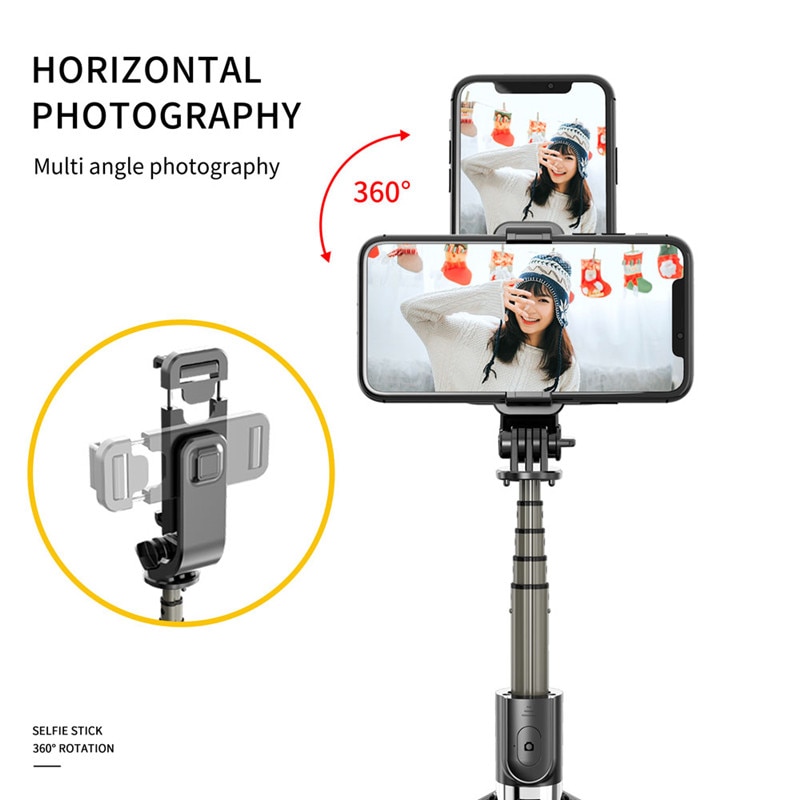 [gobuy999] Wireless Bluetooth Selfie Stick with Tripod Extendable Portable Foldable Monopod for IOS Android iPhone Gopro Cameras