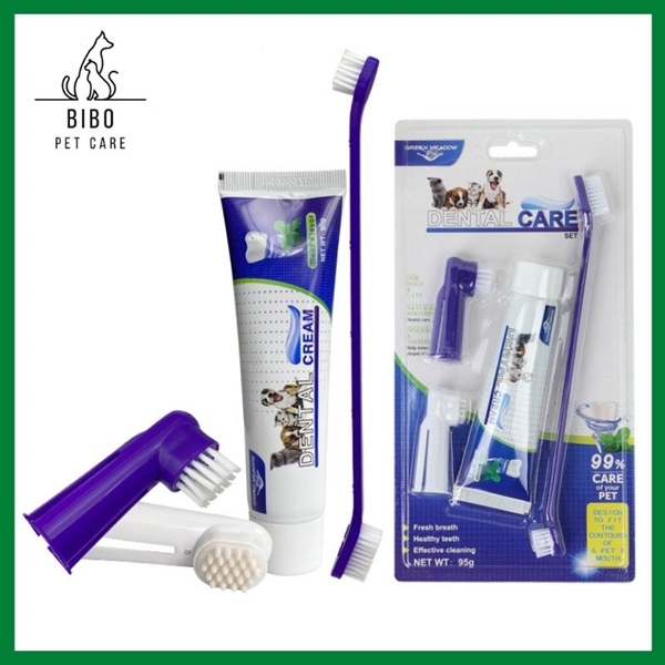 Bộ Bàn Chải Đánh Răng Chăm Sóc Răng Miệng Cho Thú Cưng