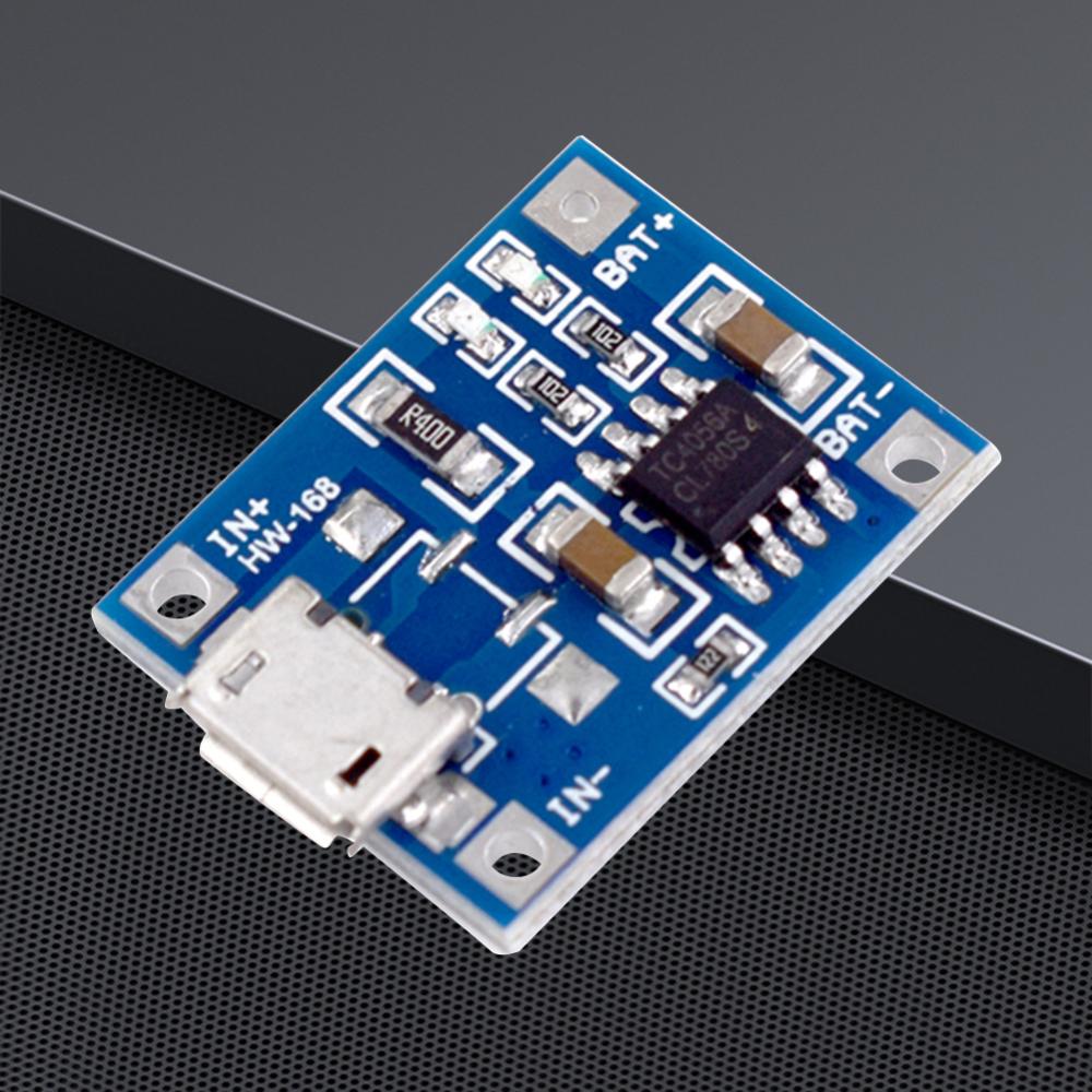 Lithium Battery Charger Module 1A Portable Battery Charger Panel DC4.5-5.5V with Indicator Light for Lithium Batteries