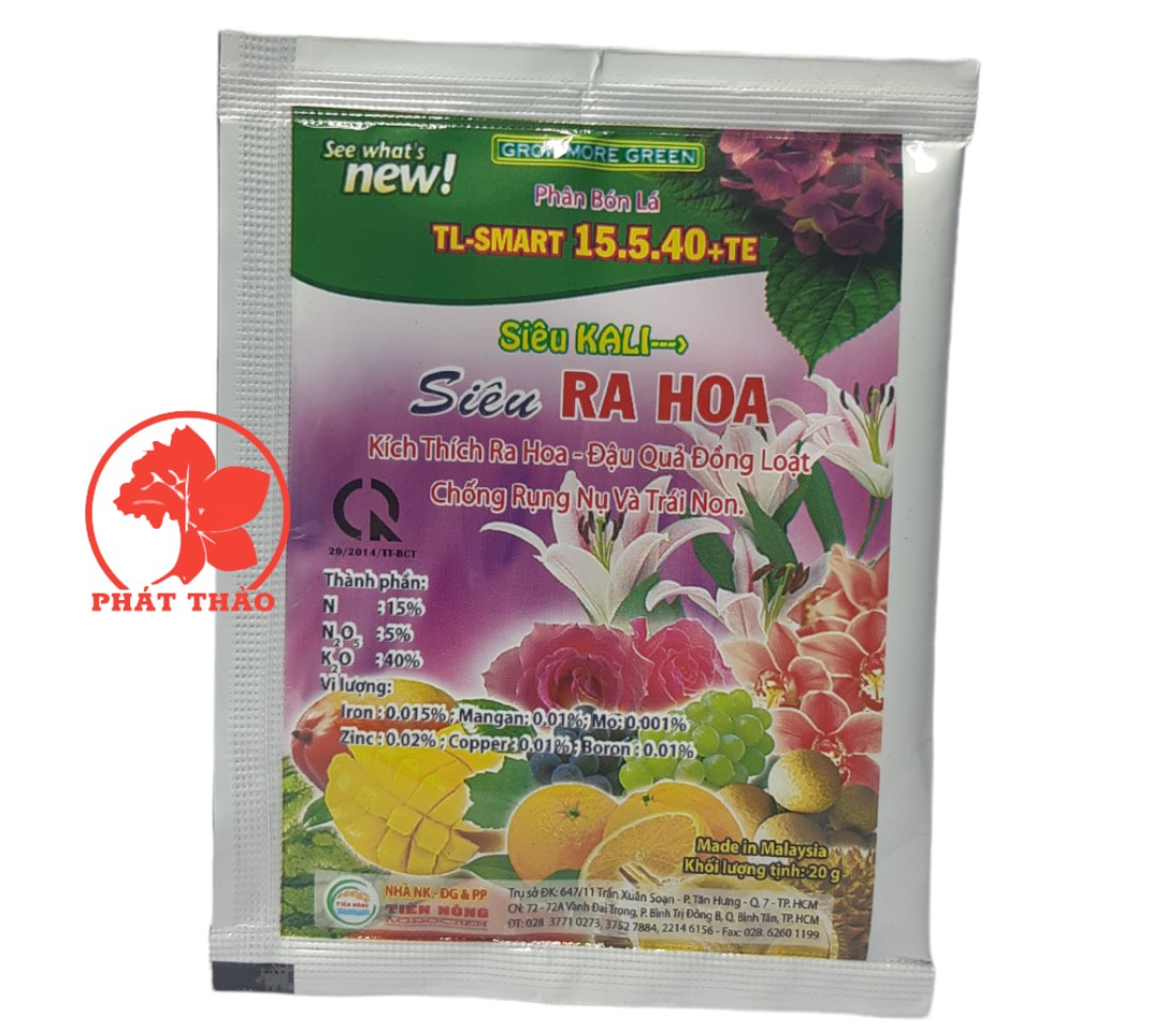 Combo 5 gói Siêu ra hoa - 20gr - kích hoa cho cây cảnh, vạn thọ, hoa cúc,...