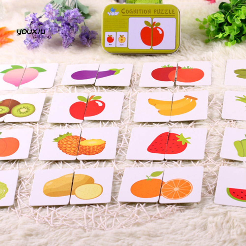 Bộ Thẻ Hình Động Vật Trái Cây Cho Bé