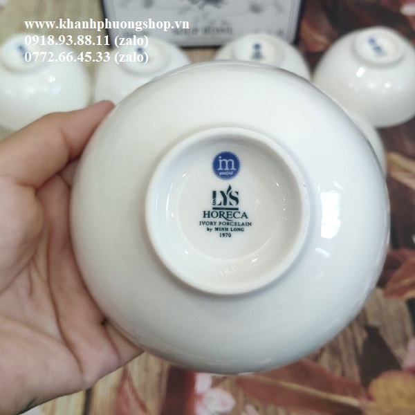 chén sứ lys trắng Minh Long - chén sứ lys trắng sứ Minh Long