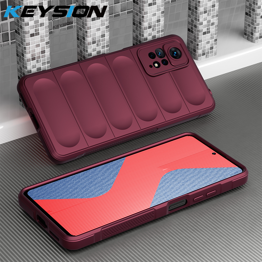 Keysion shockproof case for redmi note 11 pro 5g 11s 10s 10 pro anti-skid soft silicone phone cover for xiaomi poco m4 x4 pro 5g