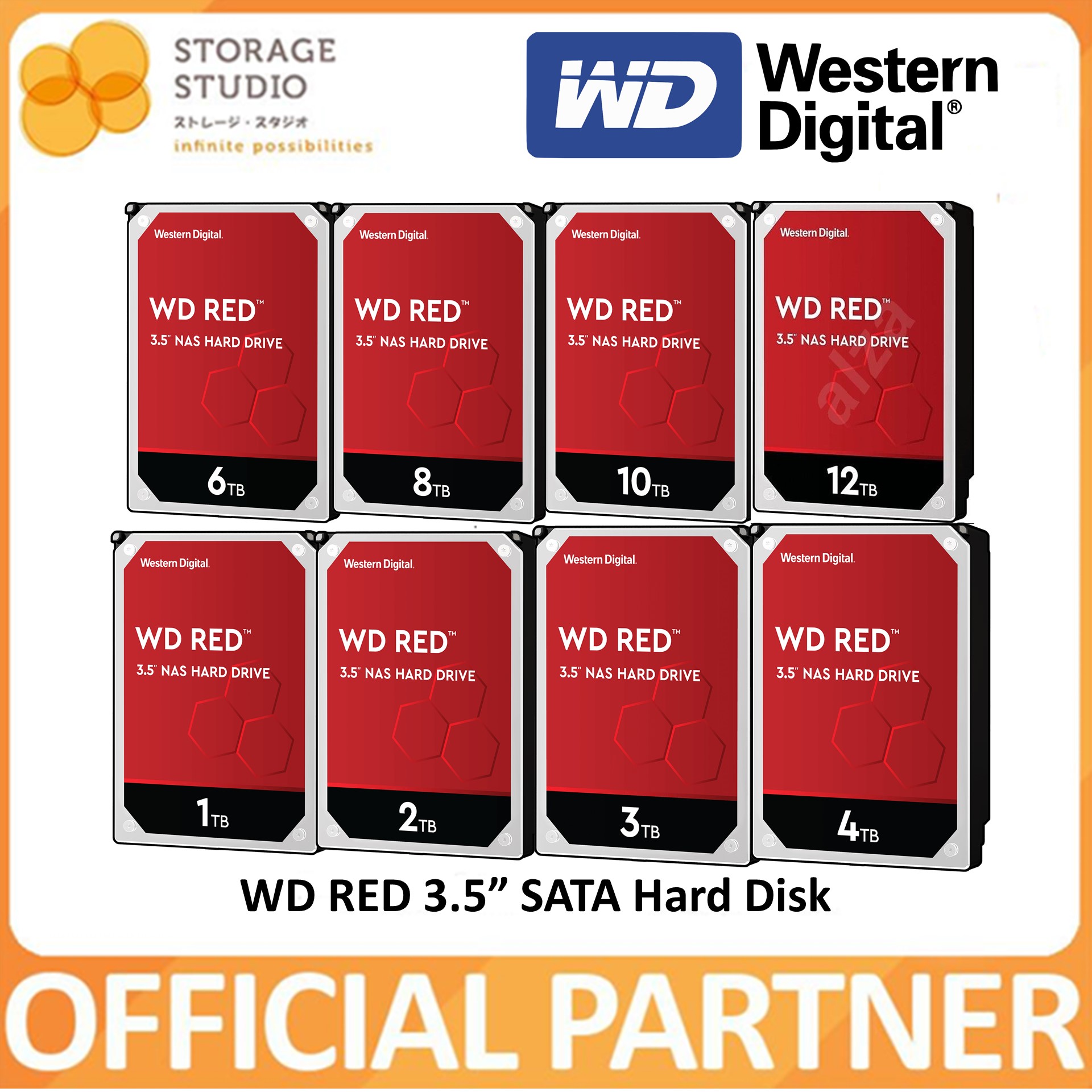Wd Red Plus Nas Hdd Hard Disk 3 5 12tb 10tb 8tb 6tb 4tb 3tb 2tb 1tb Wd Singapore Warranty 3 Years Wd Official Partner Lazada Singapore