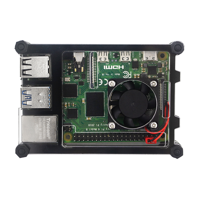 Raspberry Pi 4 Case 9 Layer Protection Optional Cooling Fan Heat Sink For Raspberry Pi 4 Model B Pi 4. 