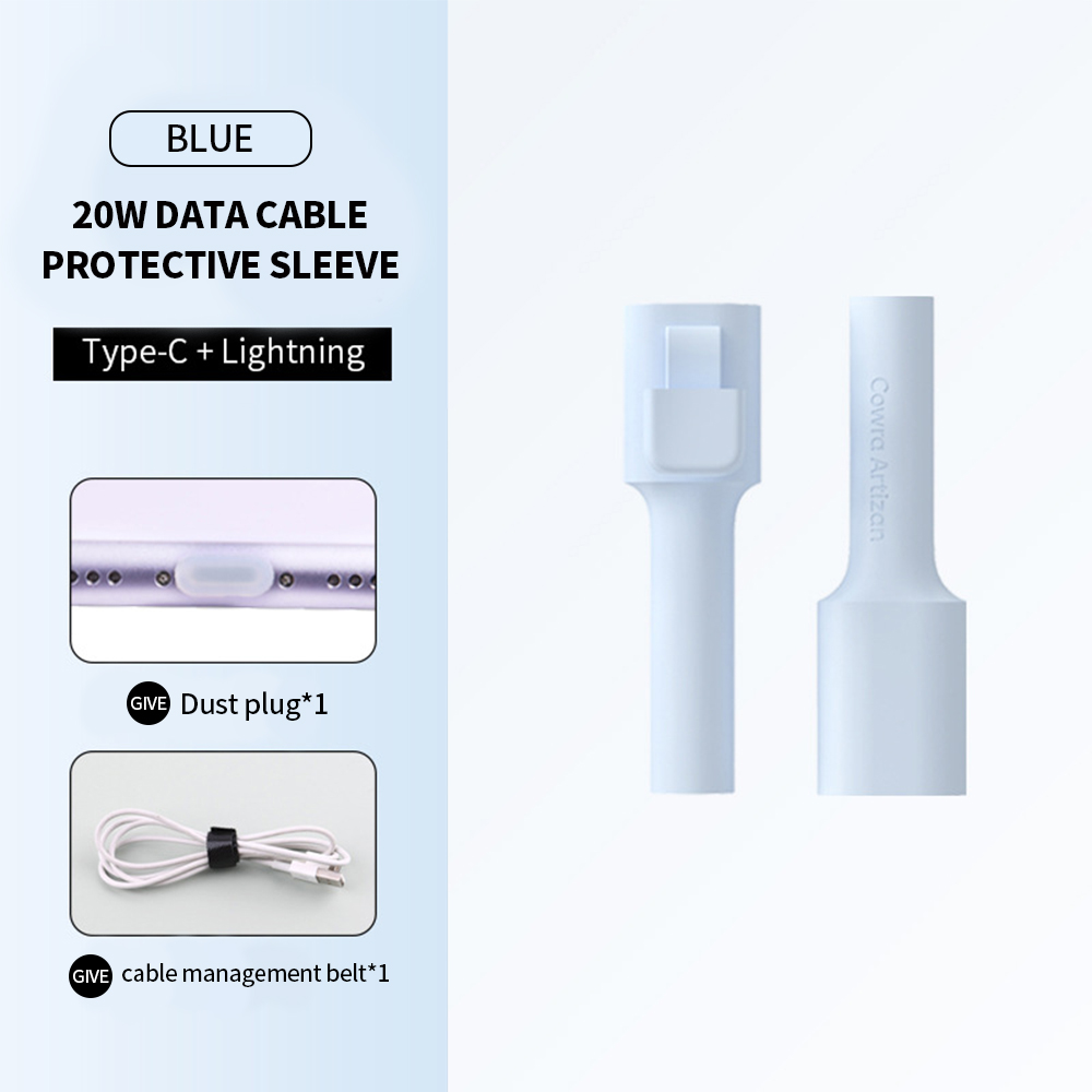 Cable Protector Data Line Cord Protector Protective Case Cable Winder Cover Compatible with IPhone Type C USB Charging Cable with Dust Plug