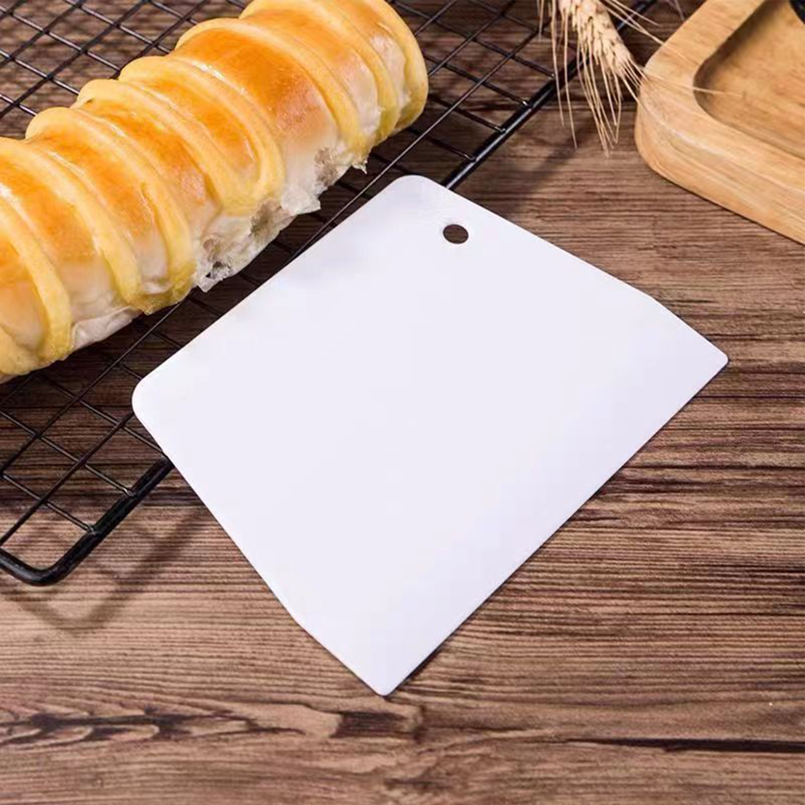 Dough Scraper Multifunctional Lightweight Bowl Scraper with Hanging Hole for Baking