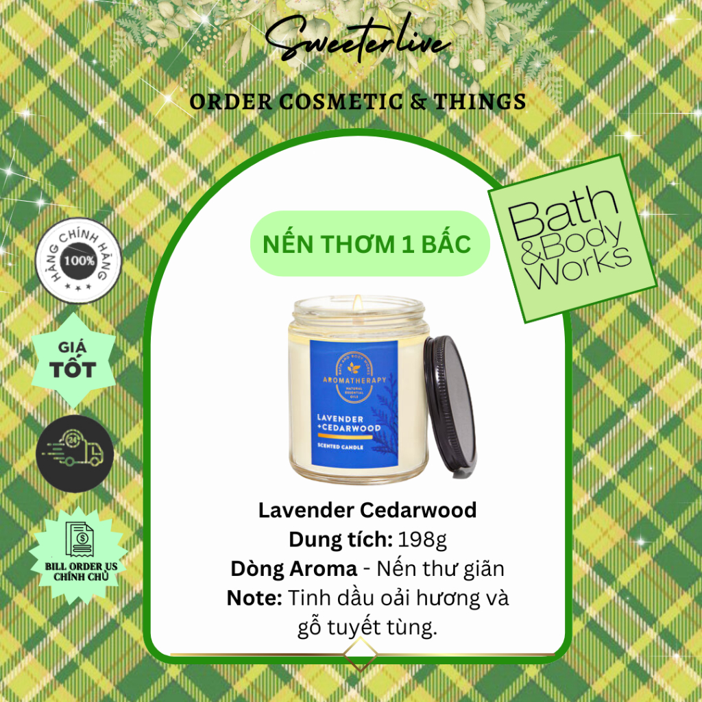 Nến thơm 1 Bấc Bath and Body Works - 198g