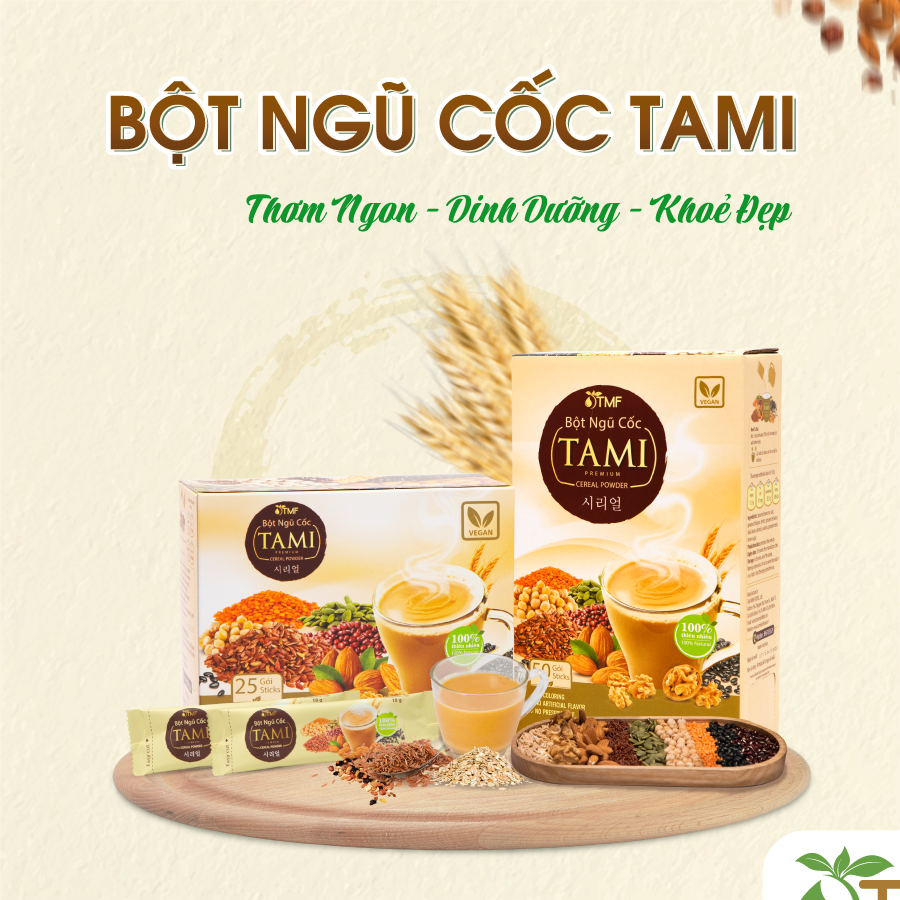 Bột Ngũ Cốc TAMI 900gr có đường