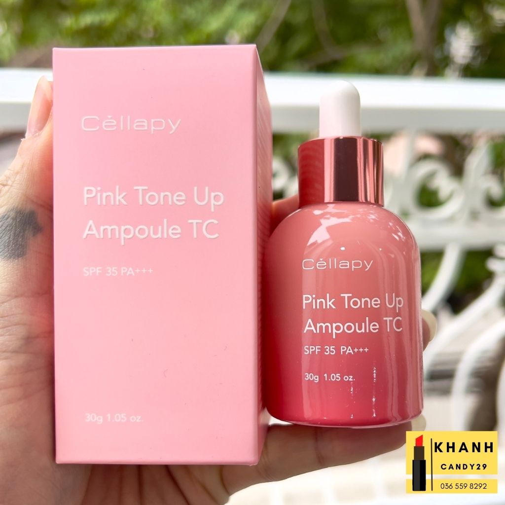 Serum Cellapy Pink Tone Up Ampoule TC Nâng Tông Dưỡng Da Chống Nắng SPF35+ PA+++ thumbnail
