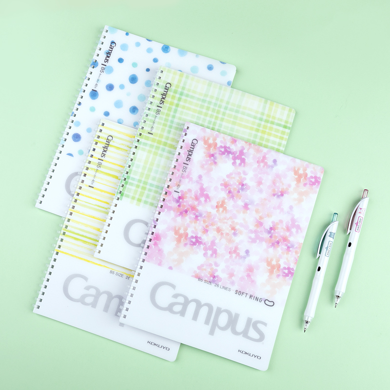 【GlowBound】1pc Japan KOKUYO Soft Ring Notebook Limited New Candy Color B5 40 Pages A5 50 Pages Coil Notebook Workbook Japanese Stationery. 