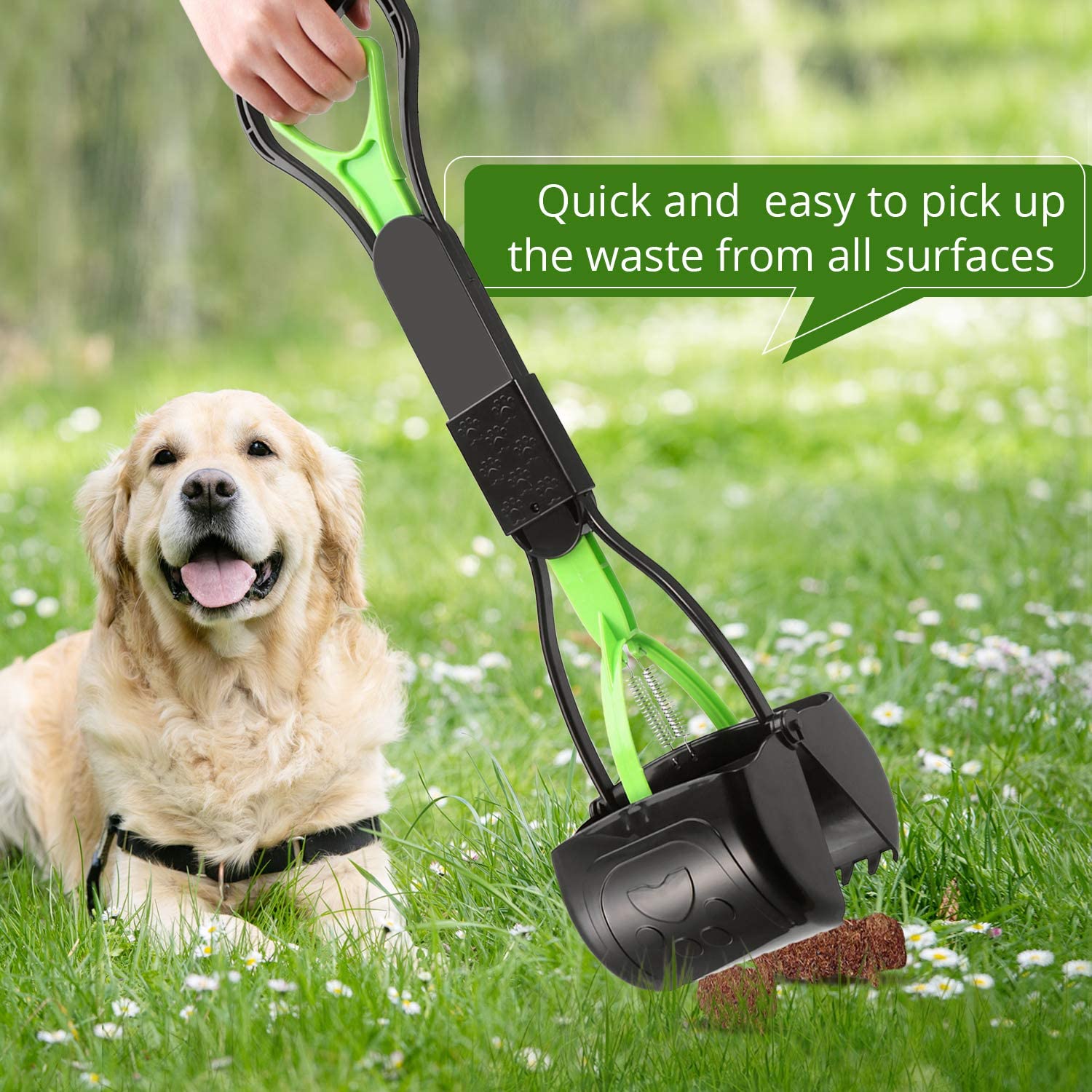 Portable Pet Pooper Scooper for Dogs and Cats Gravel Dirt Foldable Poop Scoop Pet Waste Pickup Tool Suitable for Grass 