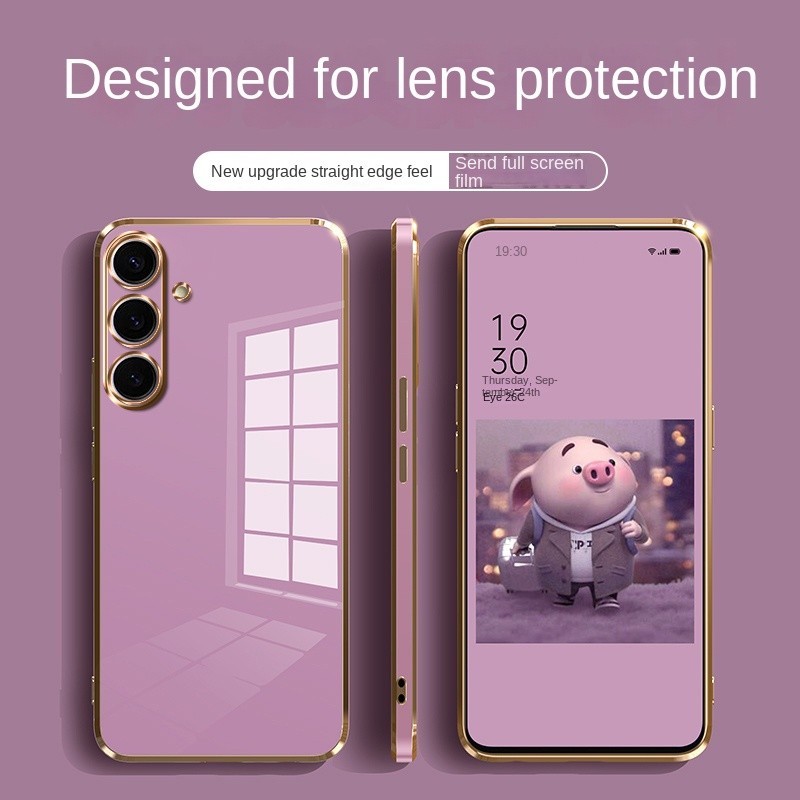 Samsung Galaxy A06 A16 Elegant Phone Casing Straight Edge Silicone Shockproof Full inclusive Phone Soft Case Cover