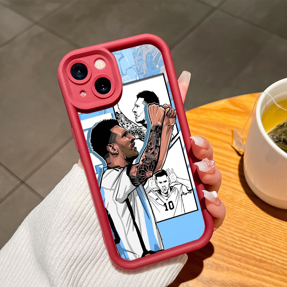 ZCSIBORUI for OPPO Reno 4 Pro 5G Back Cover Football Player Lionel Messi Pattern Soft Camera Protection Rubber Square Ladder Phone Case. 