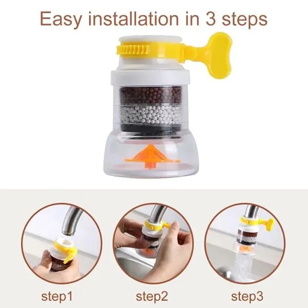 1pc Mini Tap Water Filter for Kitchen Use – Home Drinking Water Purifier – Simple & Effective Water Filter Solution for Cleaner Cooking and Beverage Water.