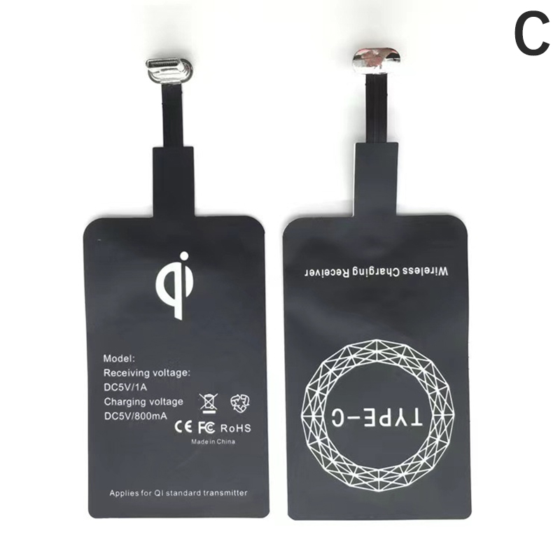 Aiqinhaimaoyi 1PC Universal Wireless Charging Receiver QI Standard Micro USB Type-C Suitable For Android HUAWEI Iphone Charge Patch