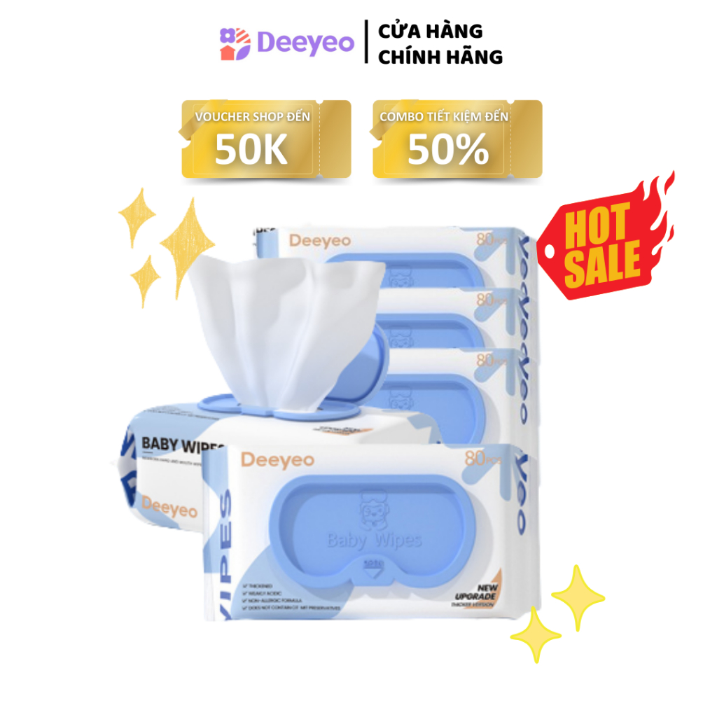 5 khăn giấy ướt đa năng 80m/gói