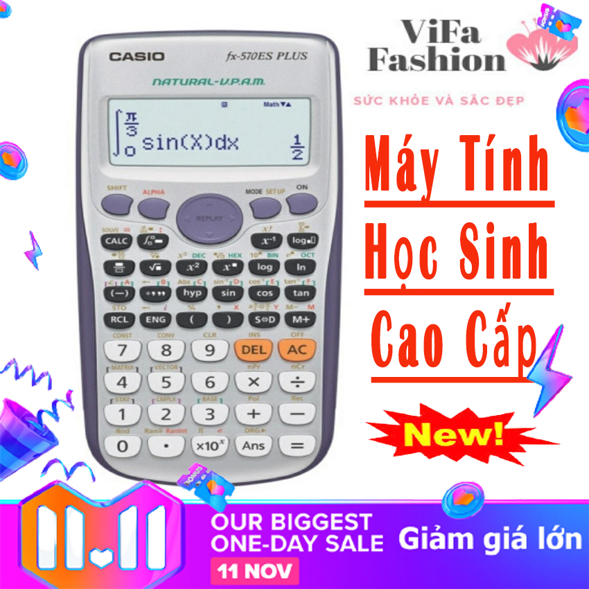 CASIO FX 570 ES PLUS máy tính chính hãng Máy Casio FX-570 ES Plus New - Chính hãng Casio- Máy tính bỏ túi Casio FX-570ES Plus-Máy Tính Casio Fx 570 ES Plus Hàng Mới Máy tính CASIO FX 570ES Plus