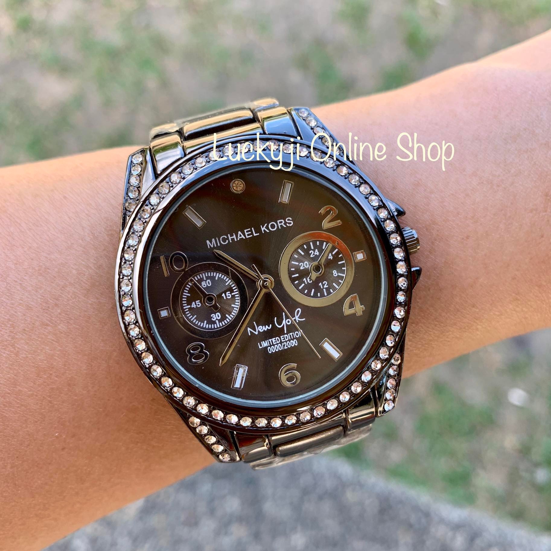 Michael Kors MK9041 Oversized Greer Perforated Watch 43mm