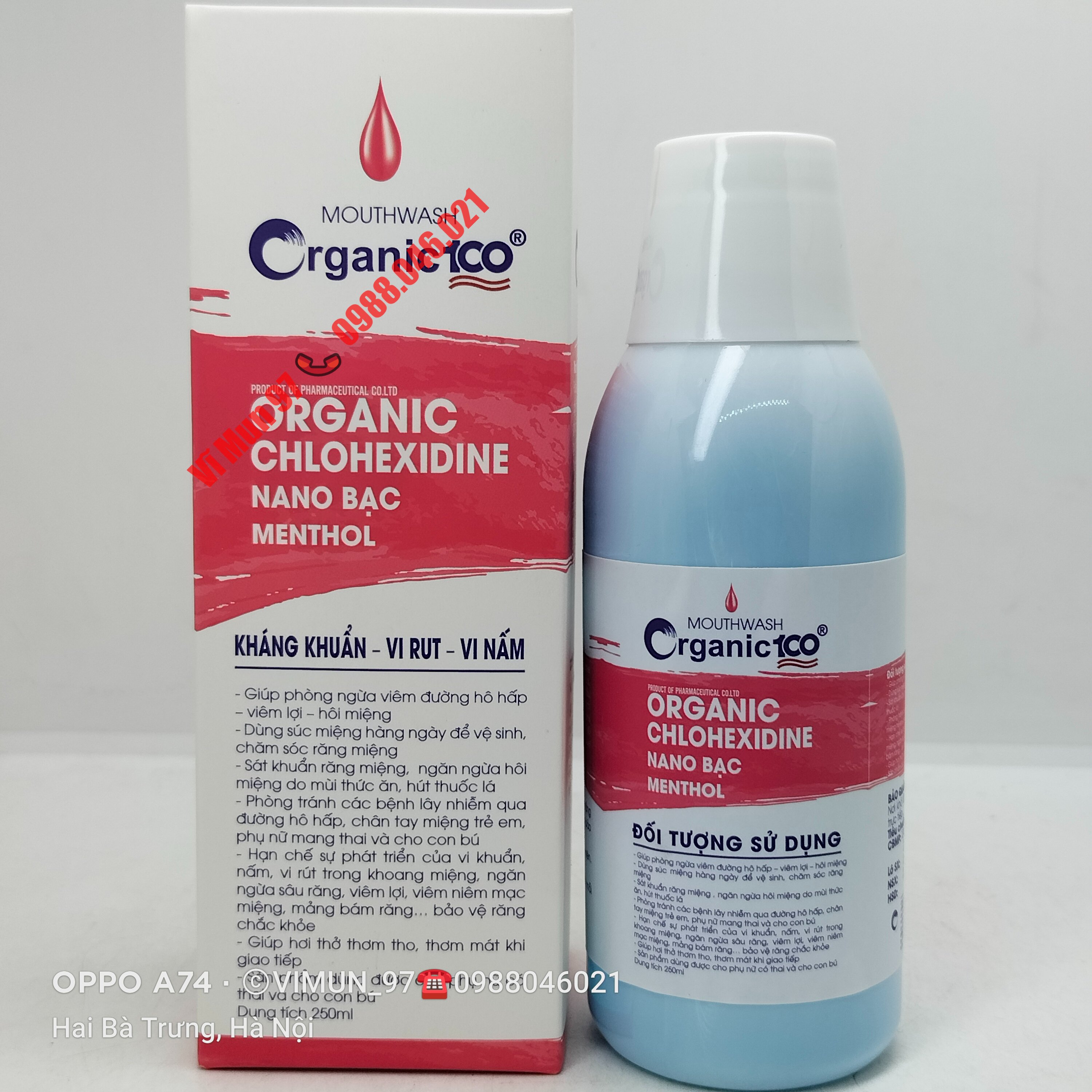 Nước súc miệng Organic 100 chai 250ml
