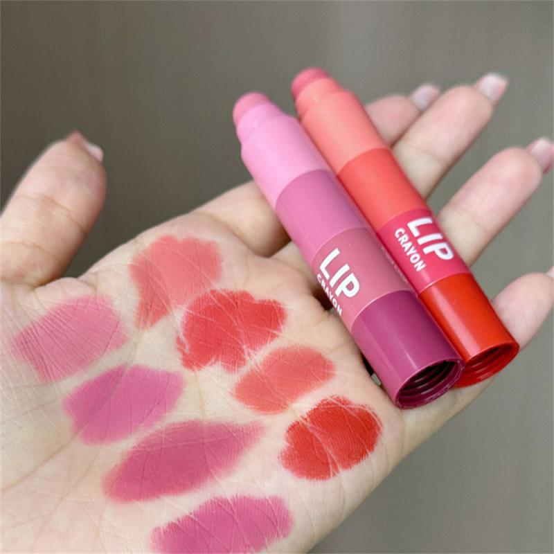 Lipstick Set Lip Gloss 4 Colors In 1 Matte Velvet Lipstick Pen Kit Lipliner Waterproof Lasting Not Fading Lip Makeup Cosmetics. 