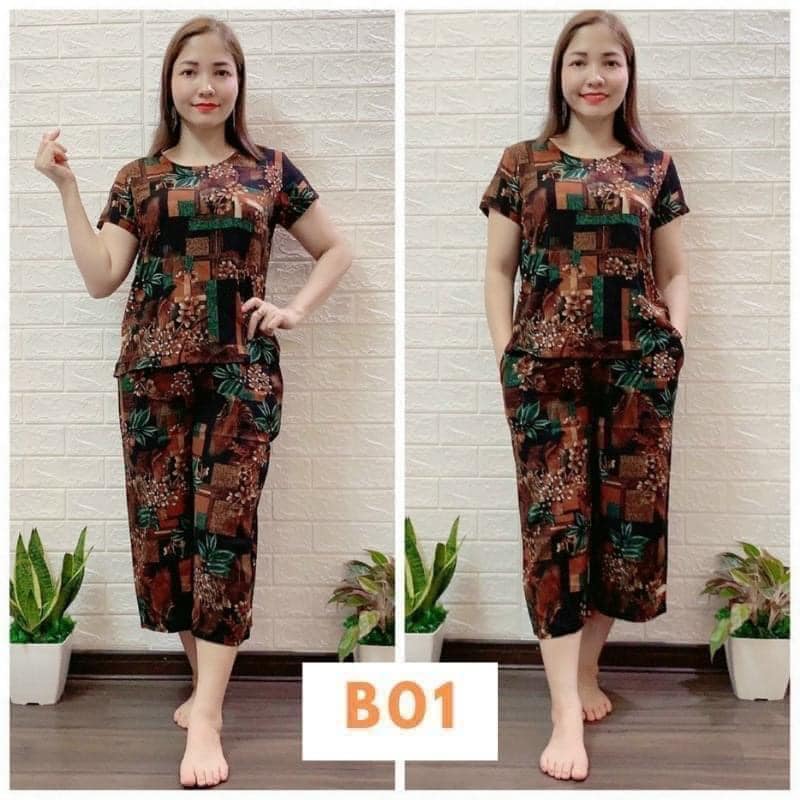Bộ Lanh Lụa Ống Sớ Đại Mặc nhà trung niên mát đẹp lịch sự