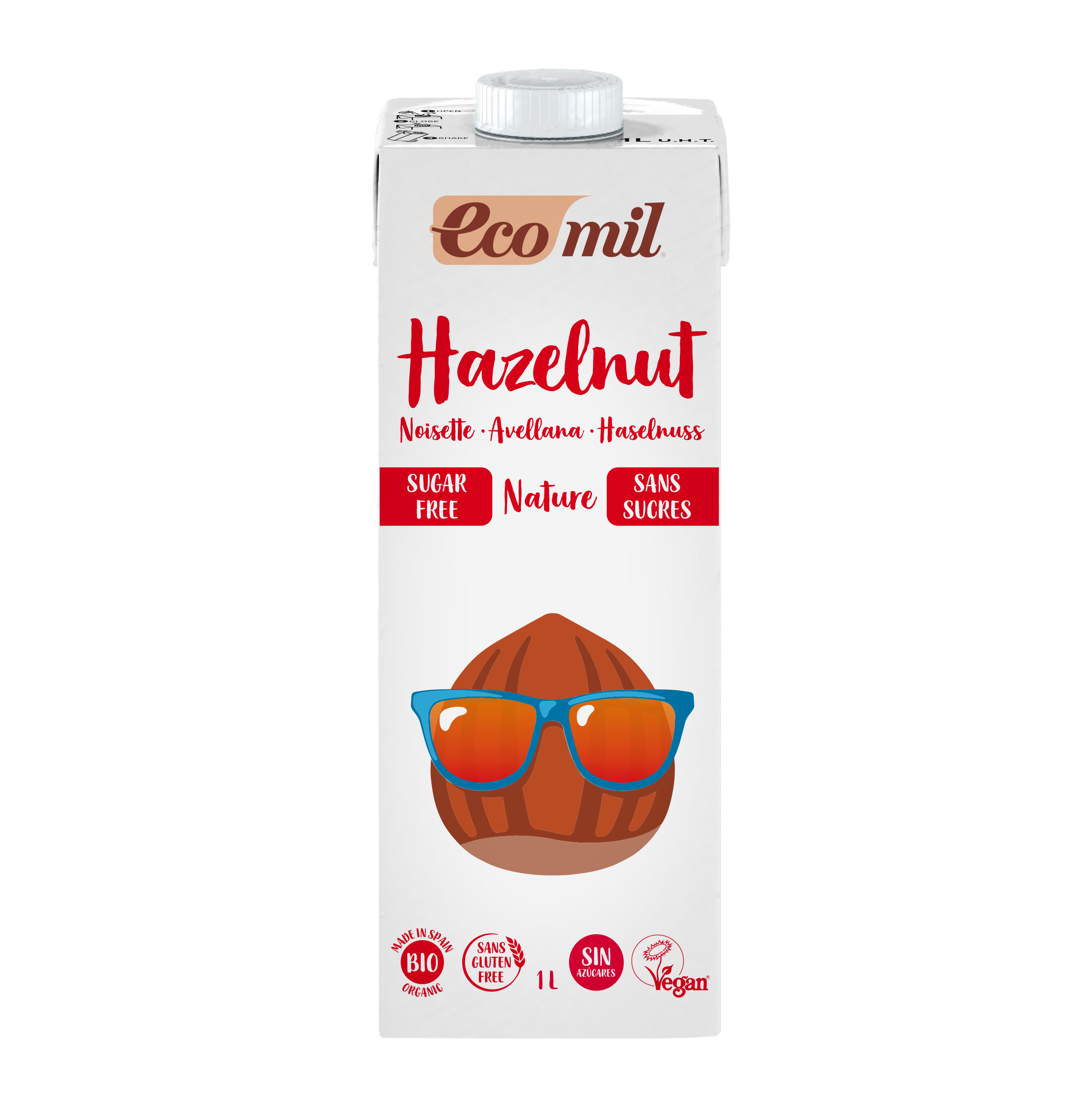 Sữa Hạt Phỉ Không Đường Hữu Cơ Ecomil (1L)
