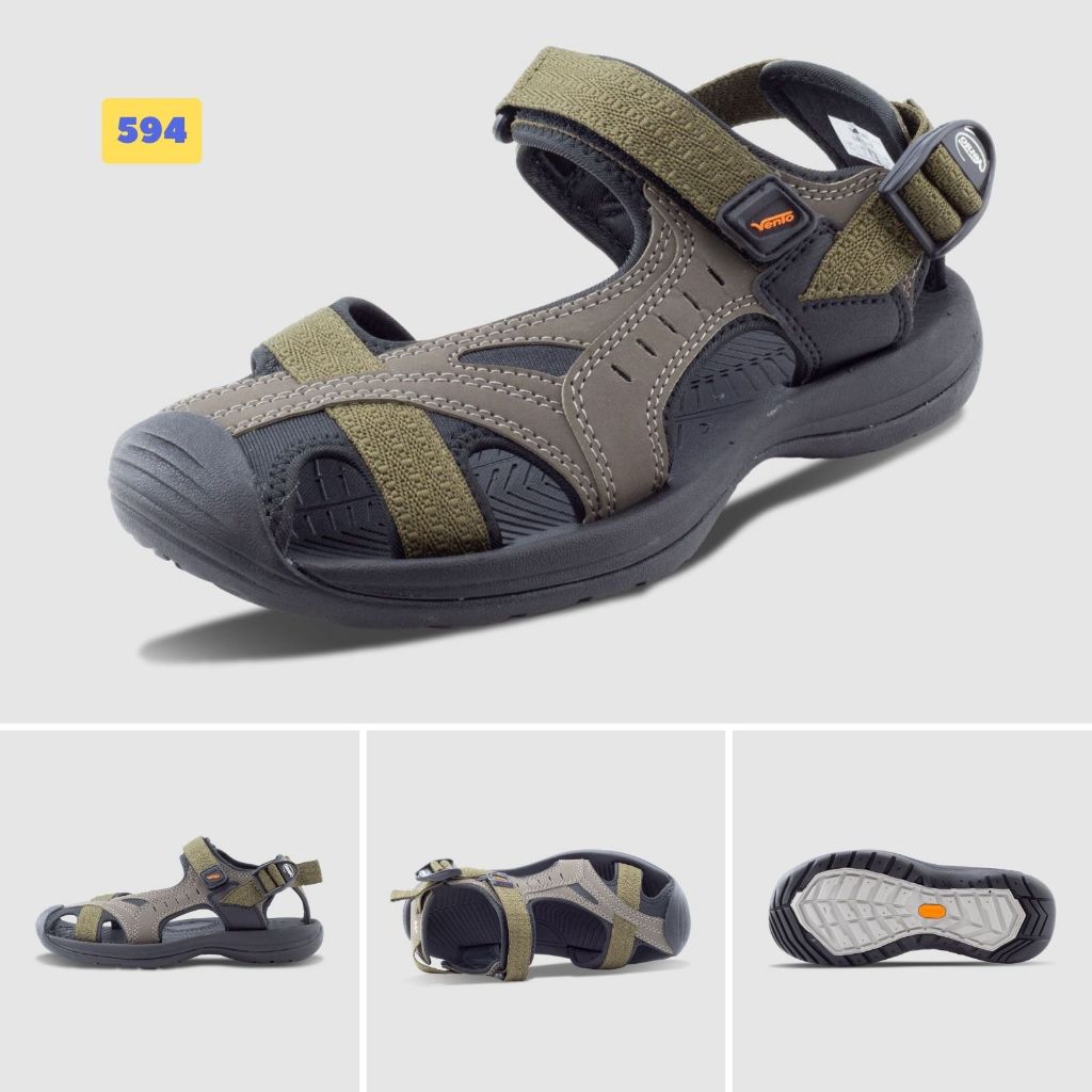Giày sandal Vento nam bít mũi SD7612 có big size