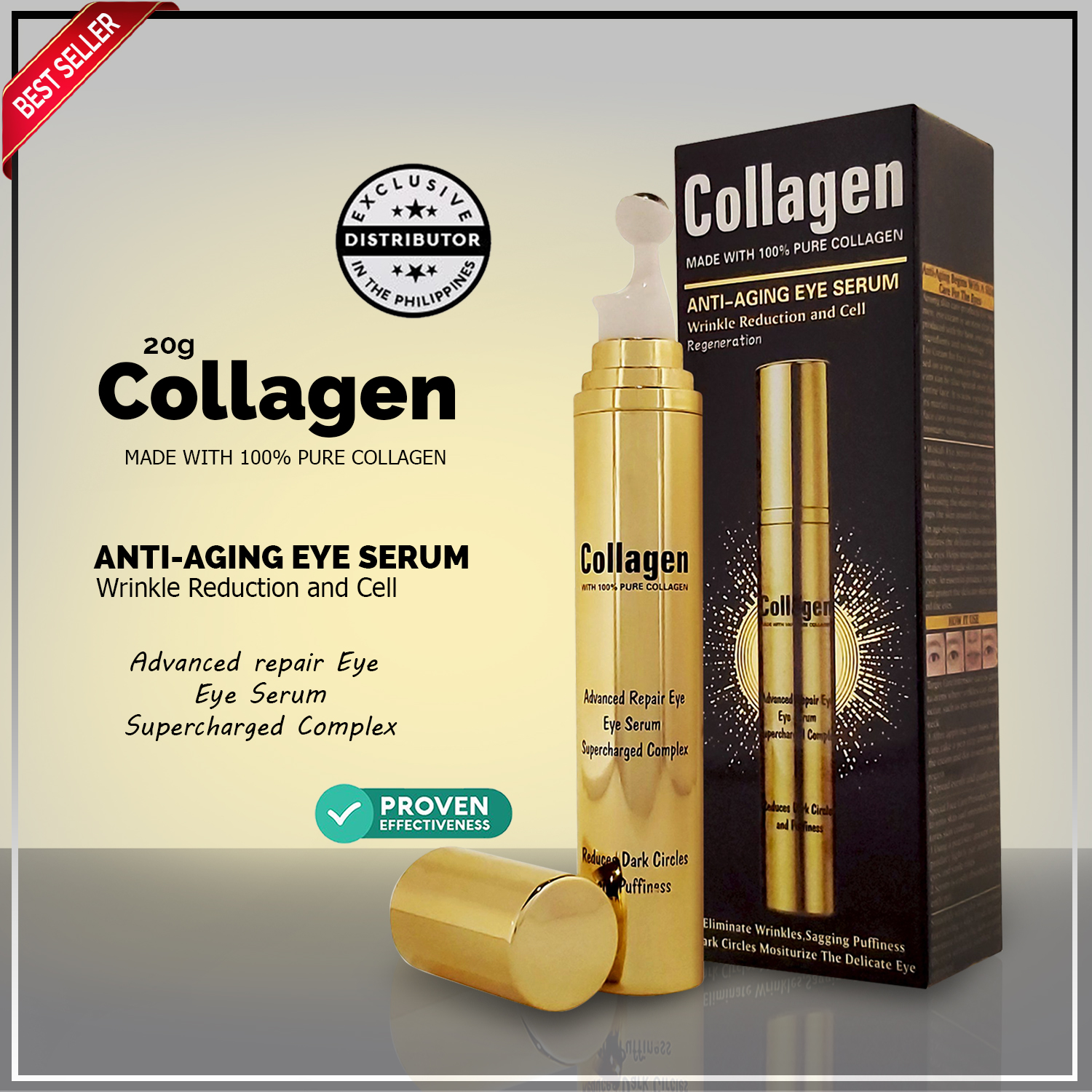 WOKALI Anti Aging Eye Serum Anti Wrinkle Eye Cream with Collagen 20g |  Lazada PH