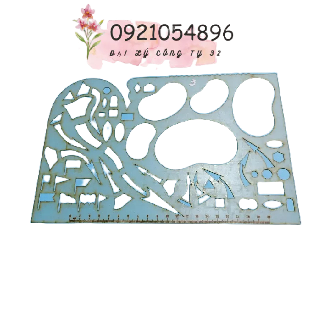 Thước chỉ huy tham mưu mẫu mới (27x18cm)