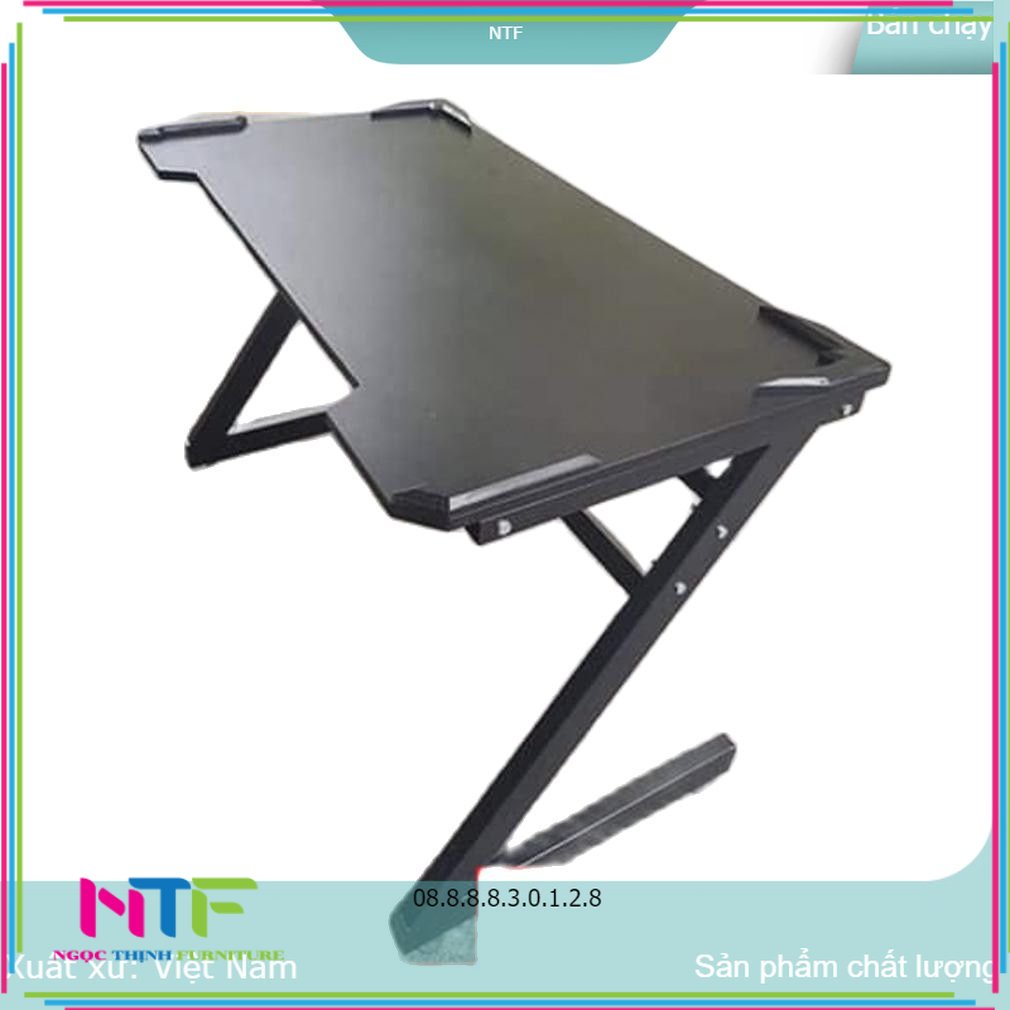 Bàn Làm Việc Bàn Gaming  Bàn Máy Tính- Bàn chữ Z Vát Cạnh 120X60X75 giao hoả tốc 48h