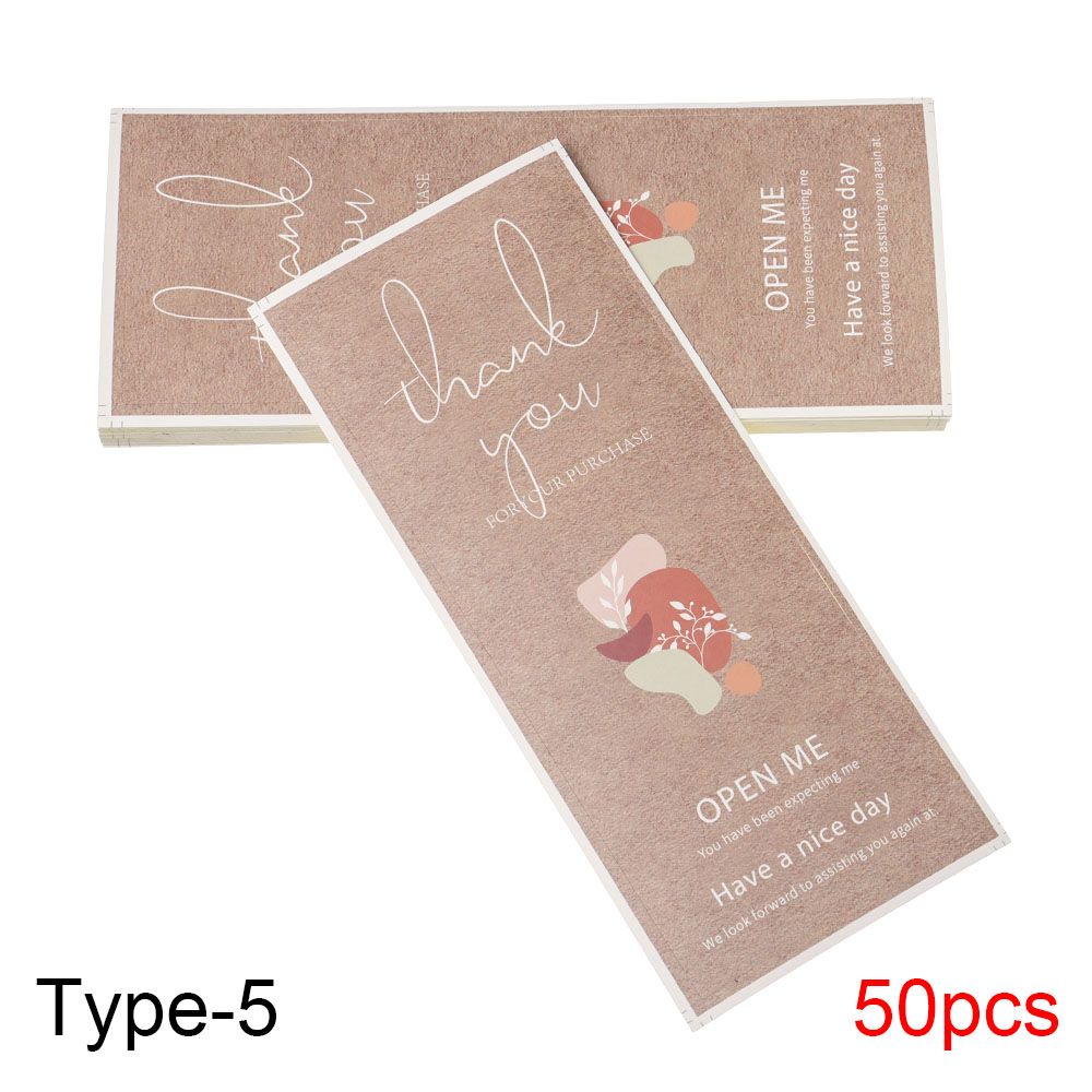 GOTORADE 50PCS 6 15cm Trang trí gói hàng Vật tư kinh doanh Cửa hàng trực tuyến Mua hàng của bạn Thẻ chào mừng Hình dán cảm ơn Nhãn niêm phong