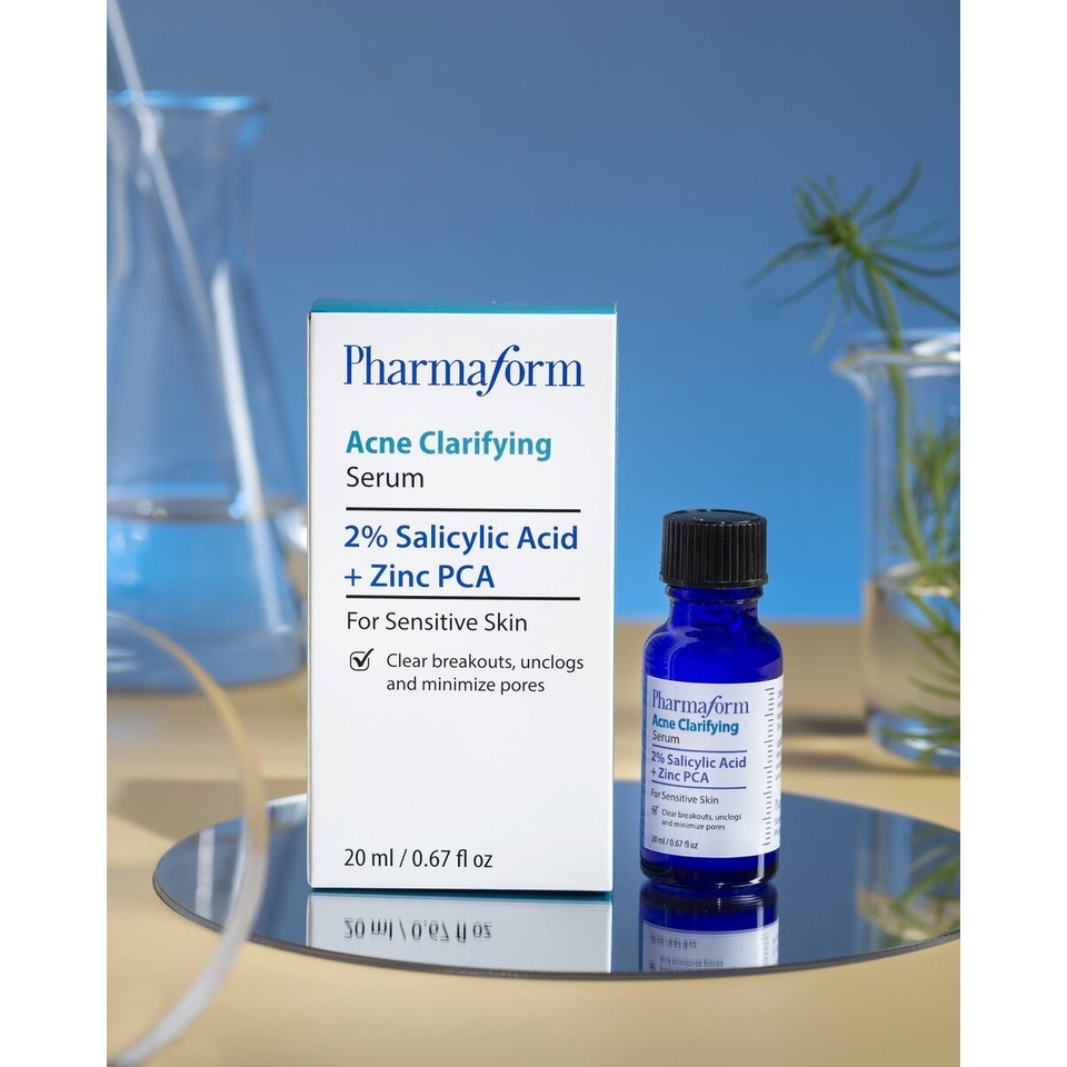 Tinh chất giảm mụn và ngăn ngừa mụn, se khít lỗ chân lông Pharmaform Acne Clarifying Serum 20ml