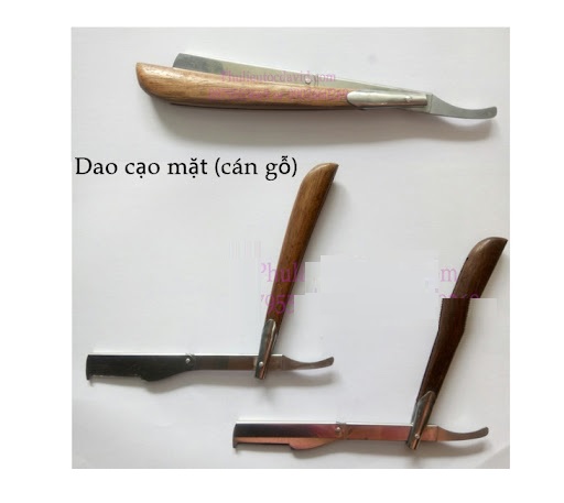 Cán Dao cạo Lông mặt - Cạo Râu cán gỗ