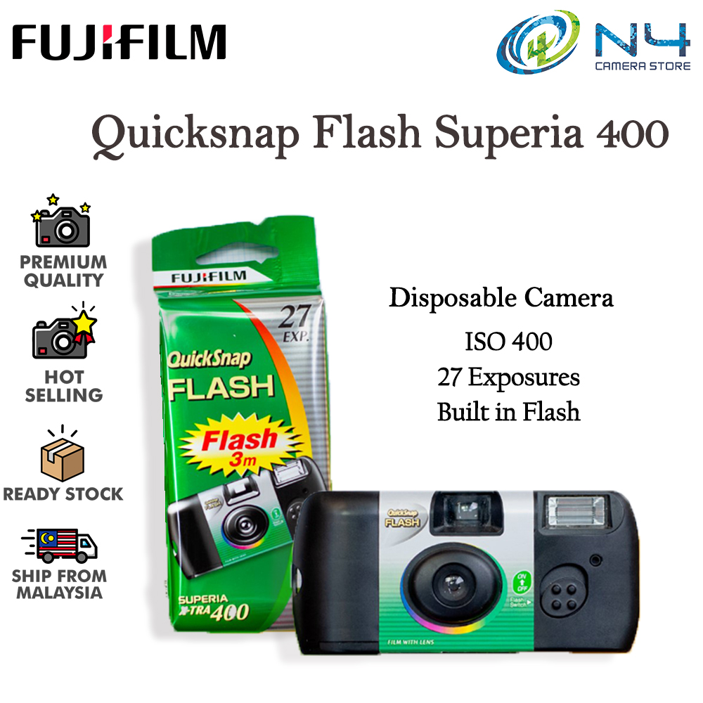Fujifilm QuickSnap cámara descartable de 35 mm flash 400 2