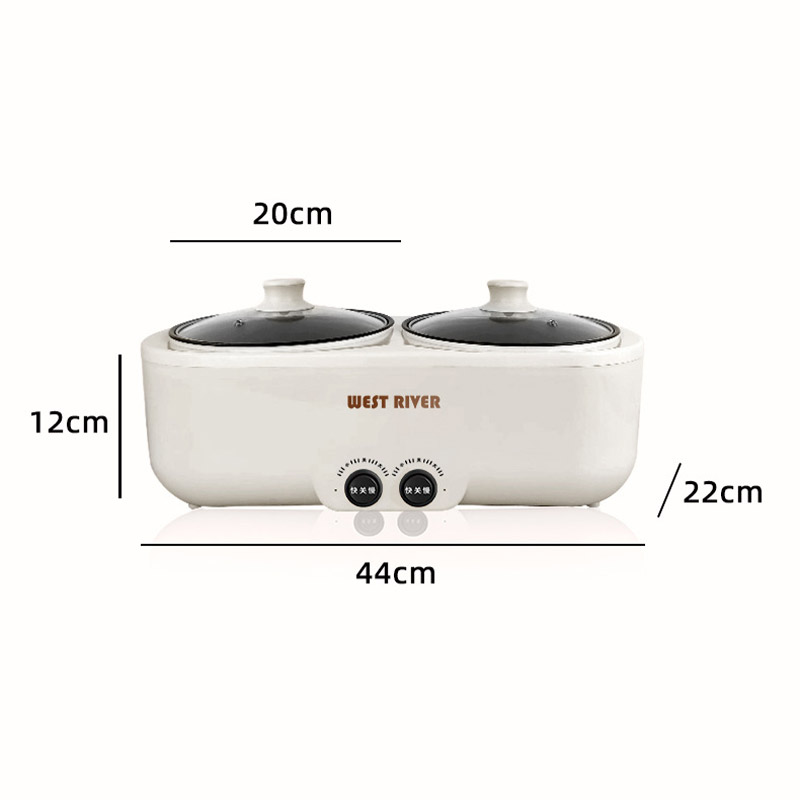 SADA Double-gallon rice cooker cross-border multi-function small electric cooking pot Yuanyang electric hot pot household electric steaming all-in-one pot