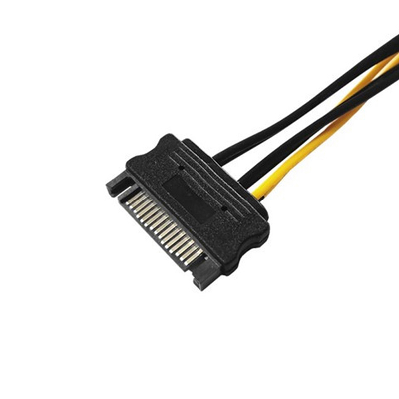 15pin SATA Male to 8pin PCI-E Power Supply Cable 8.16 inch SATA Cable 15-pin to 8 pin cable Wire for Graphic Card. 