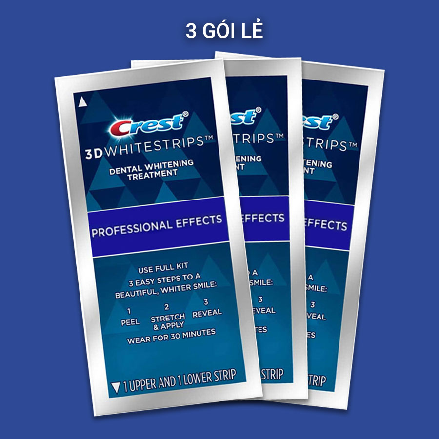 Lẻ Miếng dán trắng răng Crest 3D Professional - Giúp trắng răng vượt trội