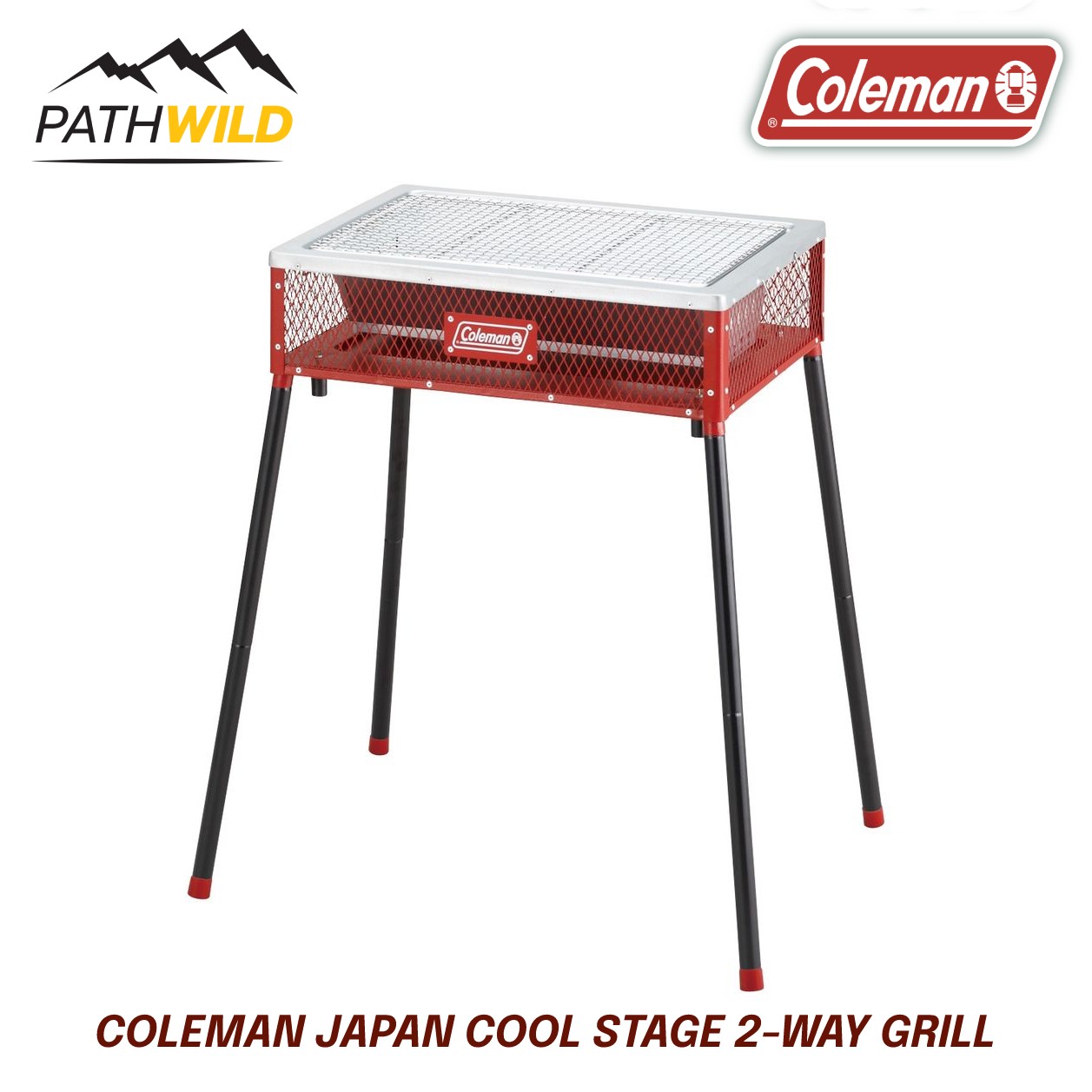 バーベキュー・調理用品 Coleman Cool Stage 2 Way Grill COLEMAN cool Stage 2 Way Grill/Red | PROCAMPING THAILAND