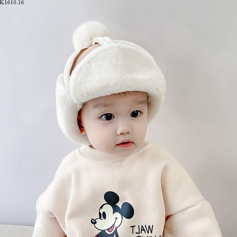 Nón dạ lót lông cho bé gái bé trai