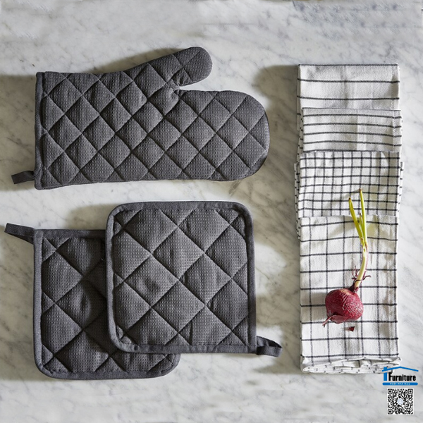 BỘ 4 KHĂN LAU BÁT RINNIG IKEA - KẺ 45 x 60 cm