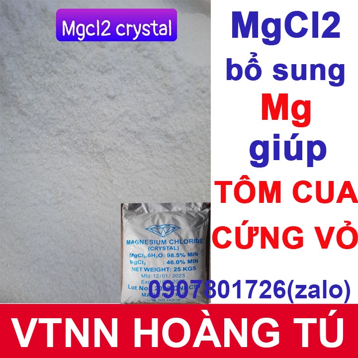 (Bao 25kg - 6,3/kg) Khoáng Magie Clorua - MgCl2 6H2O - gói 3kg