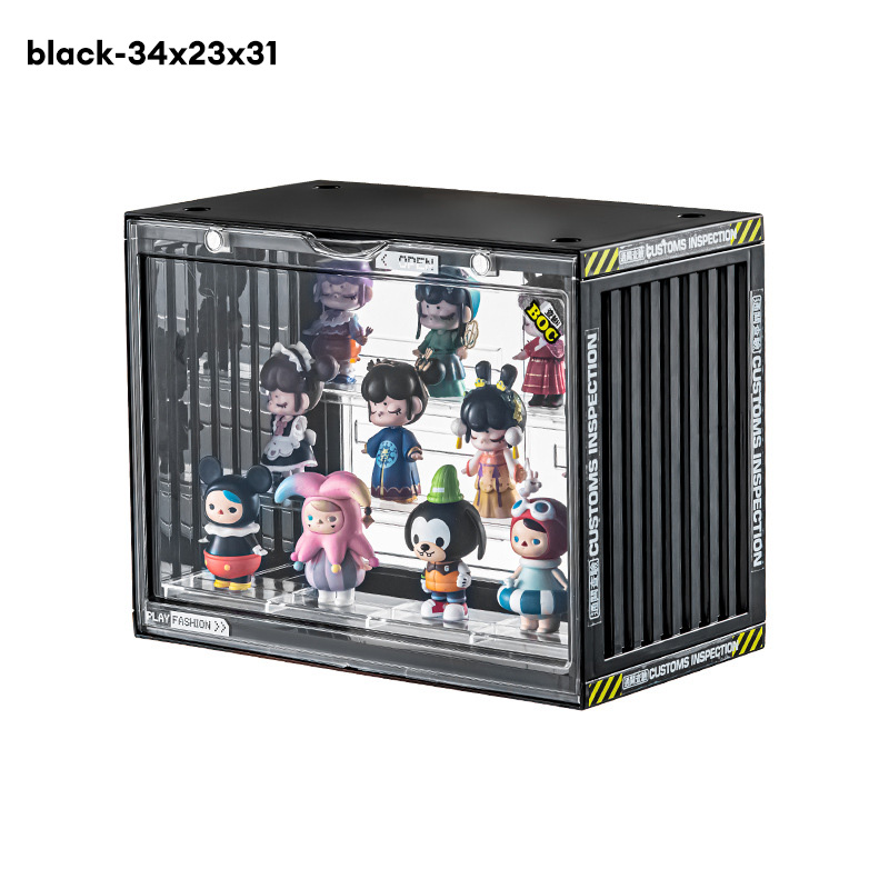 Dustproof figure display storage box on table blind box ornament display stand acrylic box