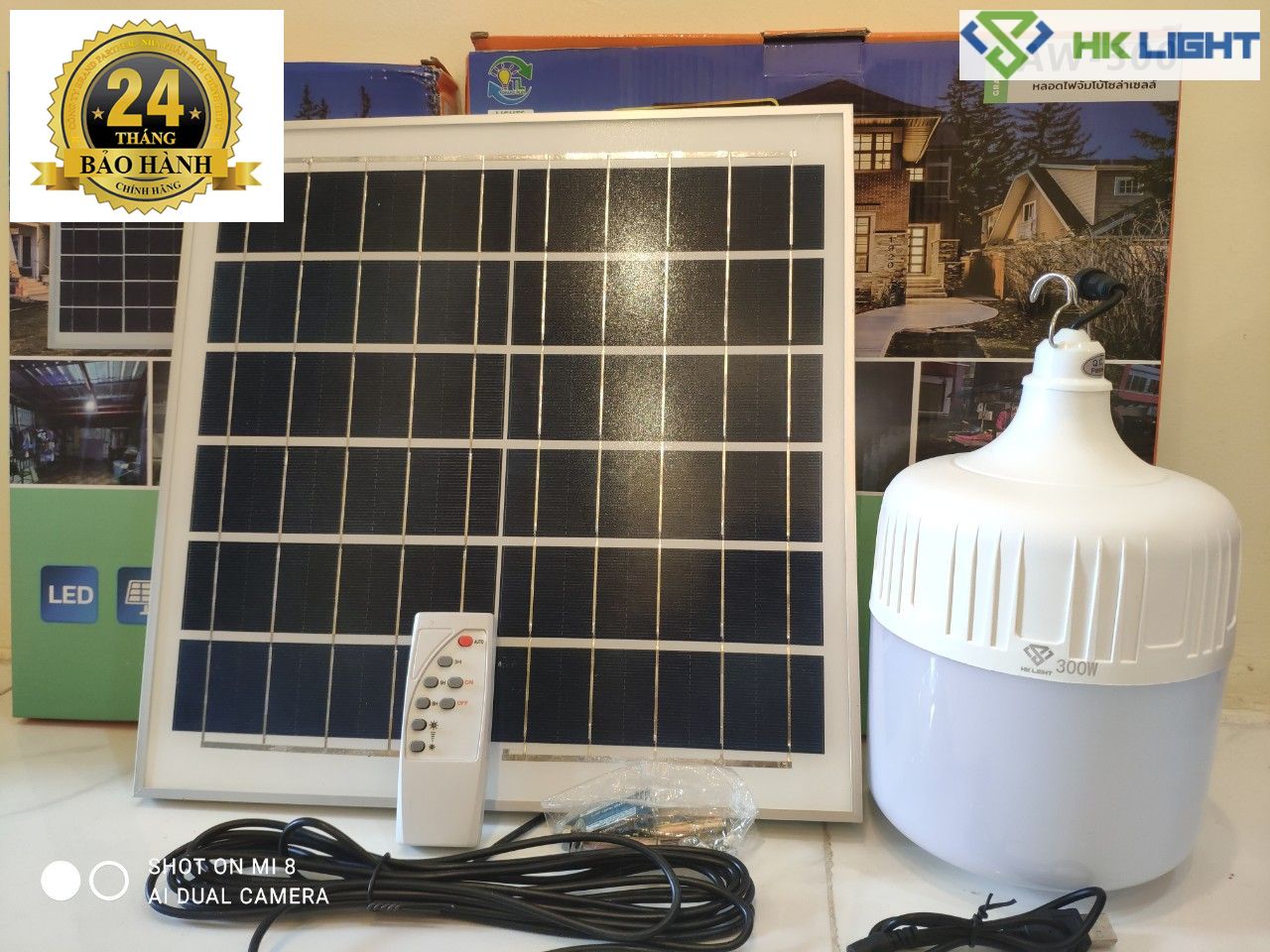Đèn led búp năng lượng mặt trời hk 200w
